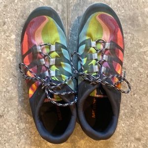 Merrell Vibram hiking shoes.  Rainbow, Antora, women’s size 9